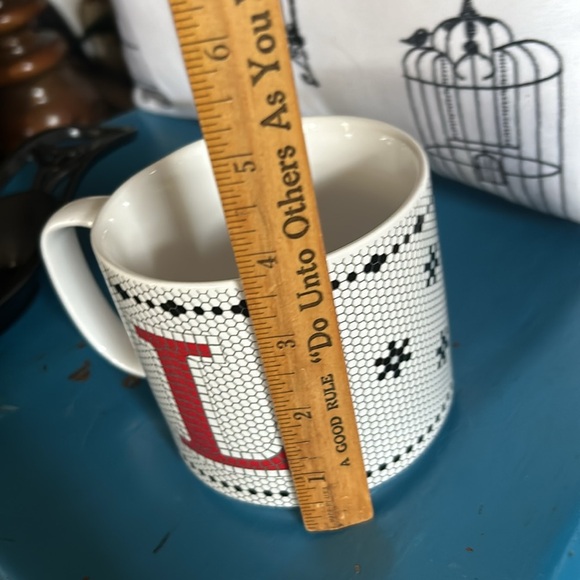 Monogram Initial Letter “L” Mosaic 16 oz Coffee Mug - Picture 5 of 7